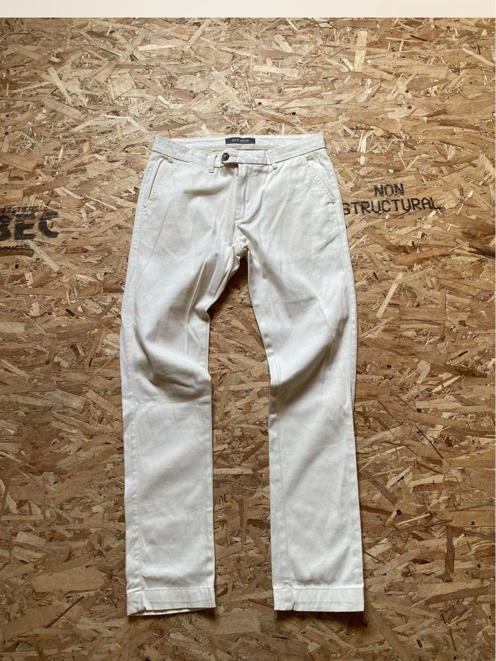 Men's Dan John Slim Cream Chino Pants